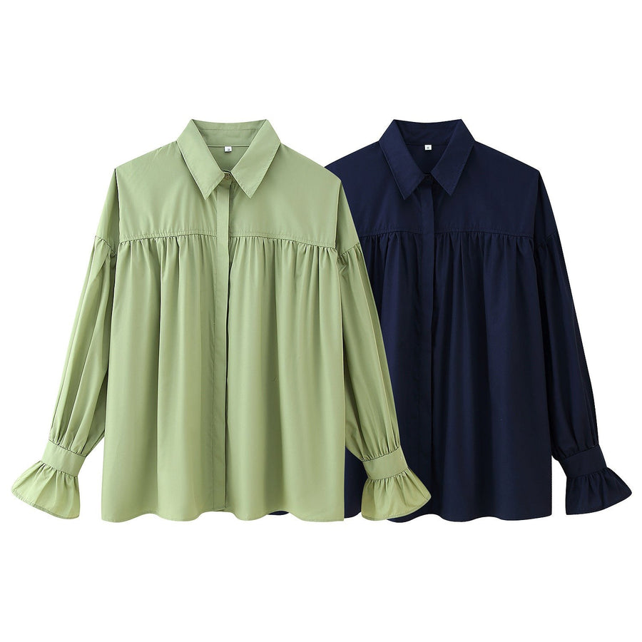 Electra | Women's Ruffle Detail Elegant Blouse