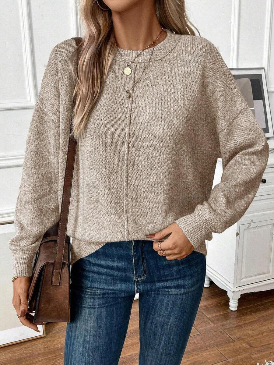 Elfreda | Women's Knit Sweater in Apricot