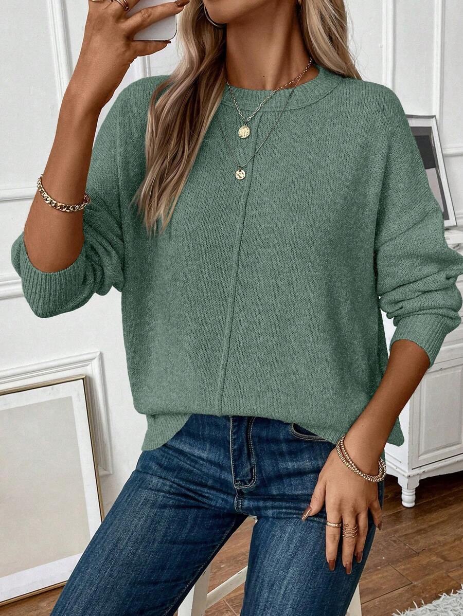 Elfreda | Women's Knit Sweater in Mint Green