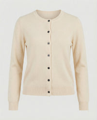 Elfrida | Women's Button-Front Knit Soft Cardigan in Beige