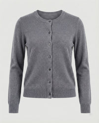 Elfrida | Women's Button-Front Knit Soft Cardigan in Gray