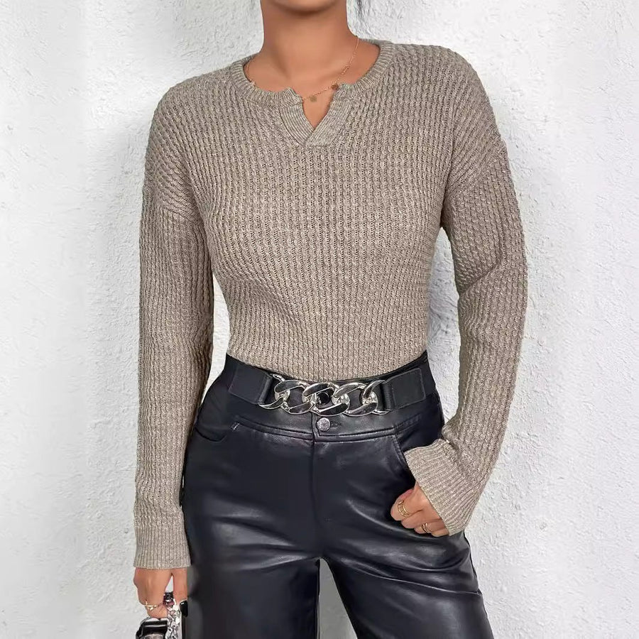 Eliana | Women's V-Neck Knit Sweater