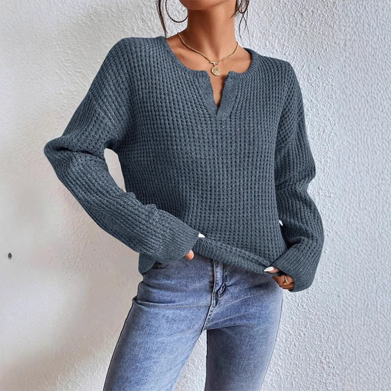 Eliana | Women's V-Neck Knit Sweater