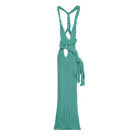 Eliora | Women's Elastic Waist Maxi Dress in Leuchtend Green