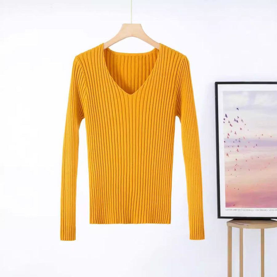 Elisa | Women's V-Neck Knit Sweater