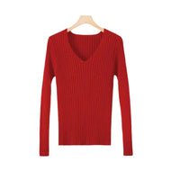 Elisa | Women's V-Neck Knit Sweater