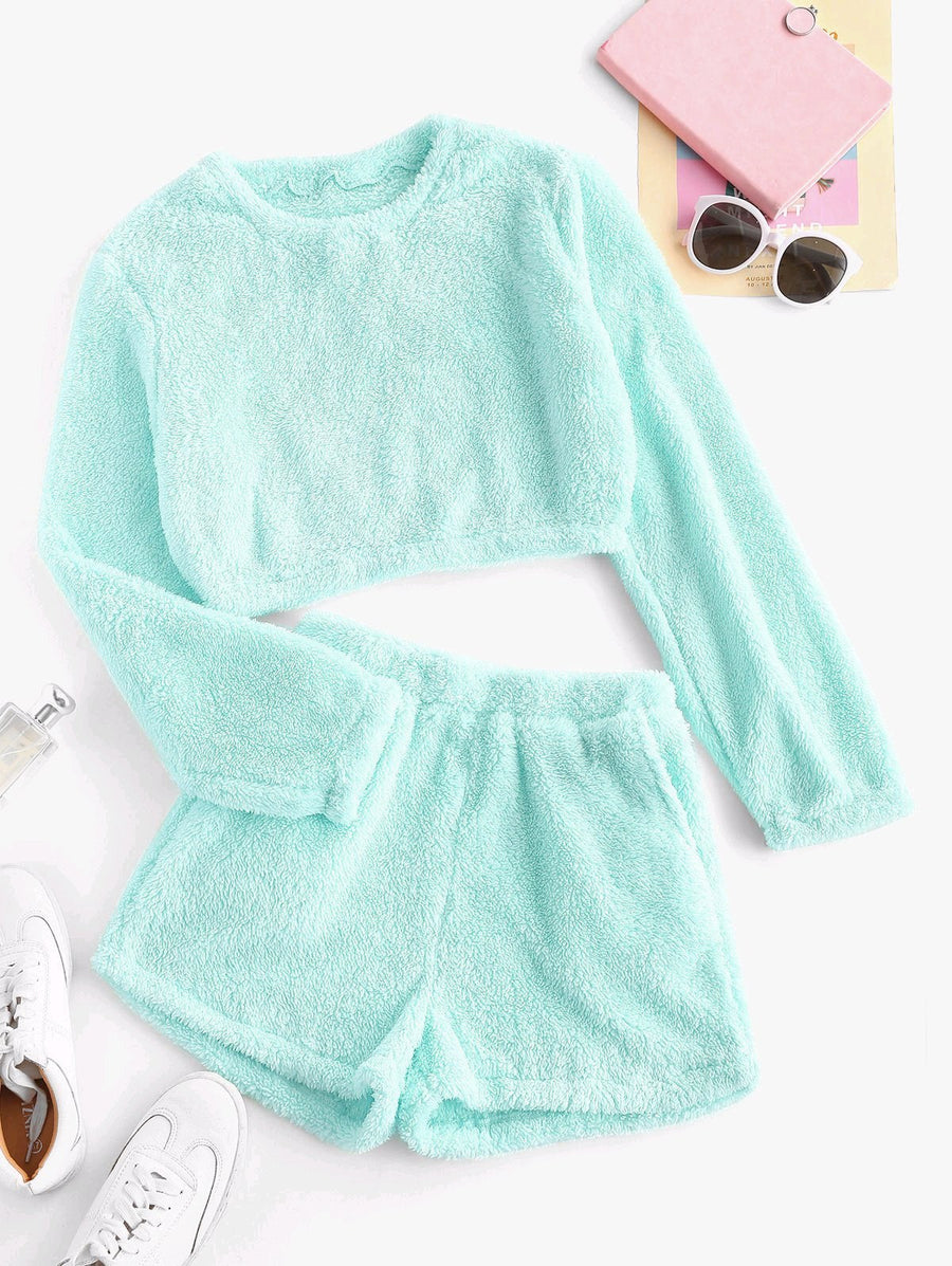 Elise | Women's Cozy Pajama Set in Light Blue