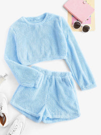 Elise | Women's Cozy Pajama Set in Sky Blue