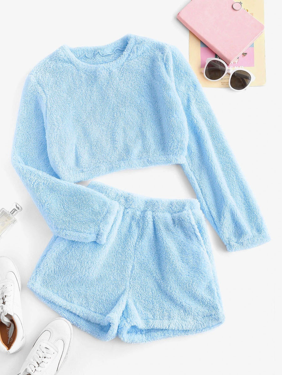Elise | Women's Cozy Pajama Set in Sky Blue