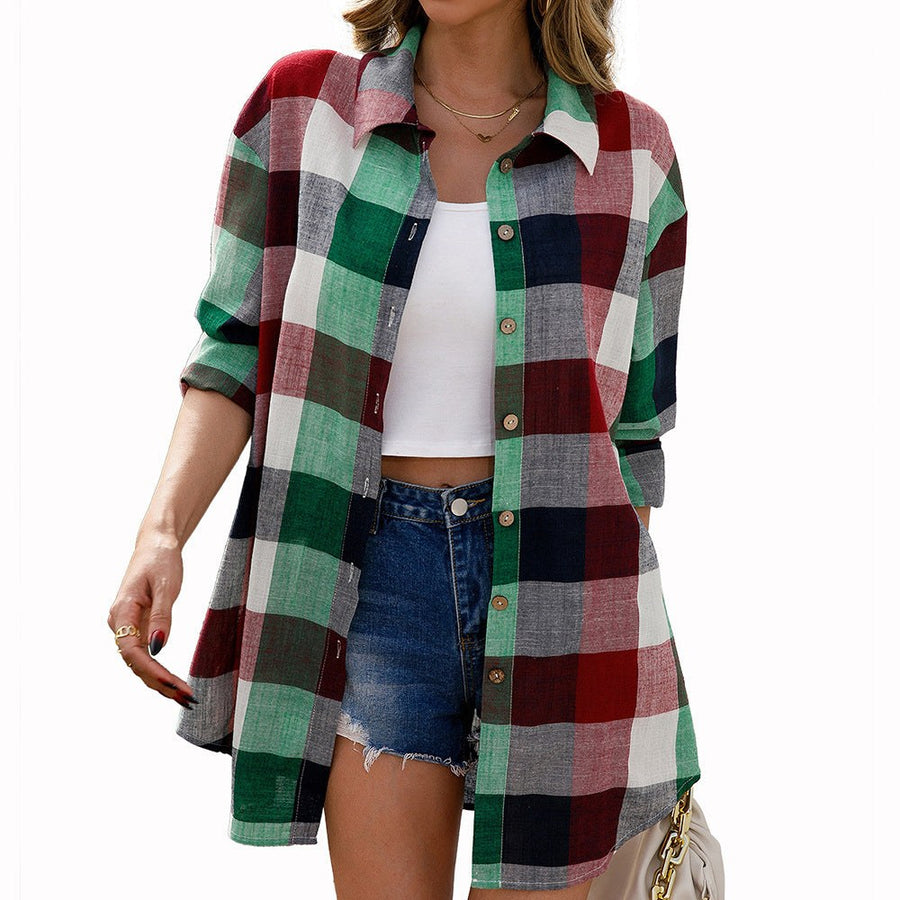 Elisheva | Women's Shirt Dress in Wine Red