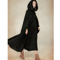 Eliza | Women's Hooded Elegant Jacket in Black