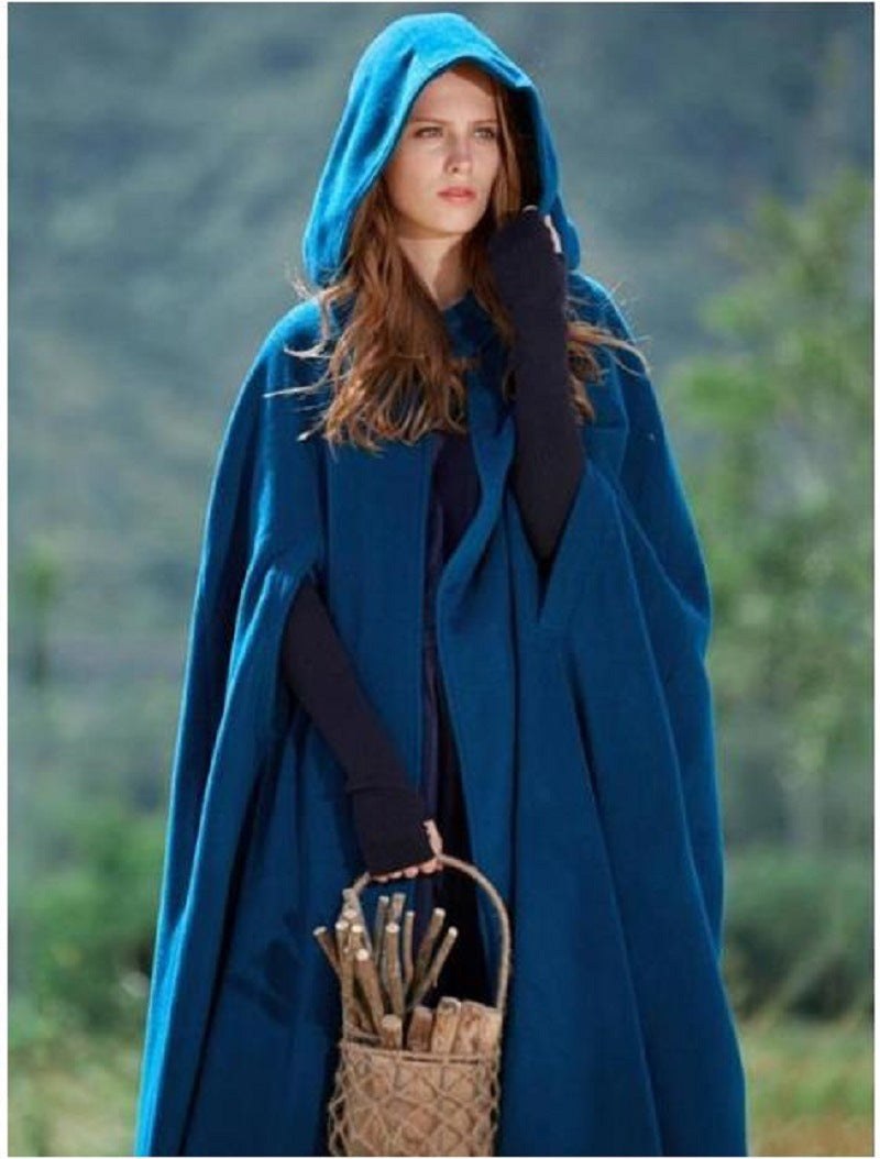 Eliza | Women's Hooded Elegant Jacket in Blue