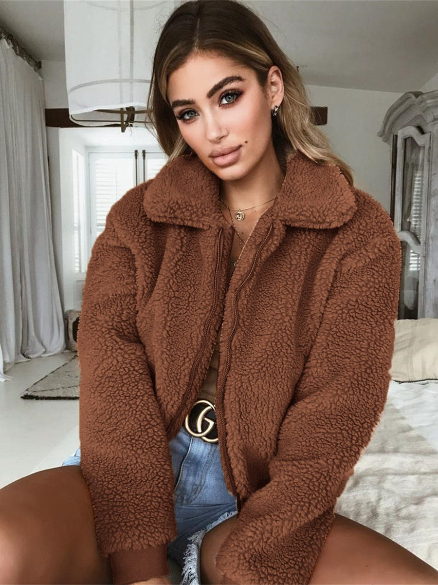 Eliza | Women's Cozy Jacket in Coffee