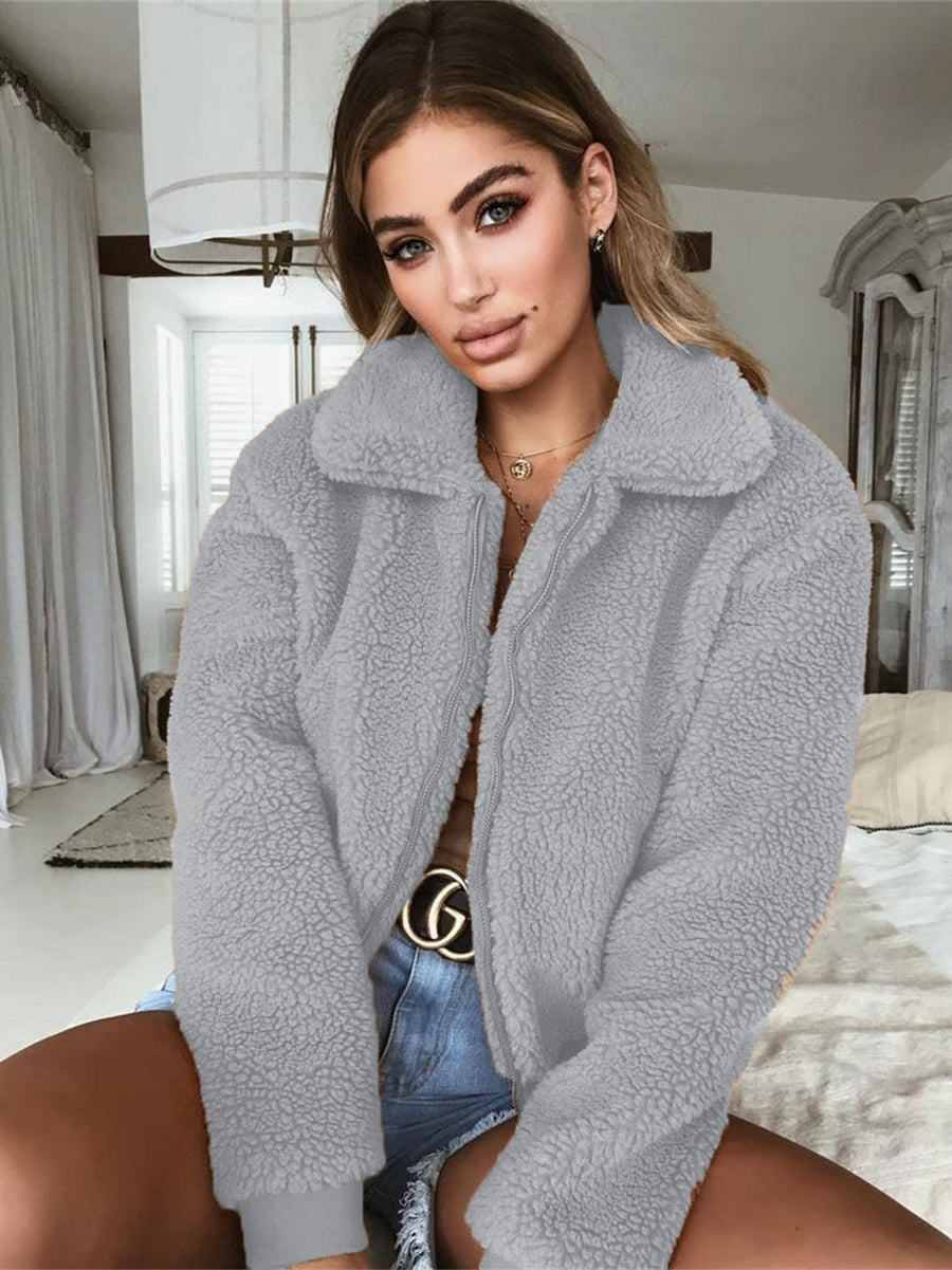 Eliza | Women's Cozy Jacket in Gray