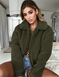 Eliza | Women's Cozy Jacket in Olive Green