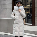 Eliza | Women's Long Hooded Faux Fur Trim Quilted Coat – Quilted Jacket