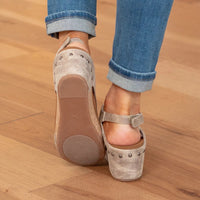 Elke | Women's Open Toe Slingback With Wedge Heel Sandals