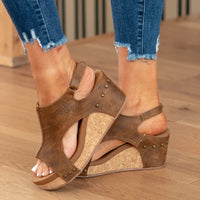 Elke | Women's Open Toe Slingback With Wedge Heel Sandals