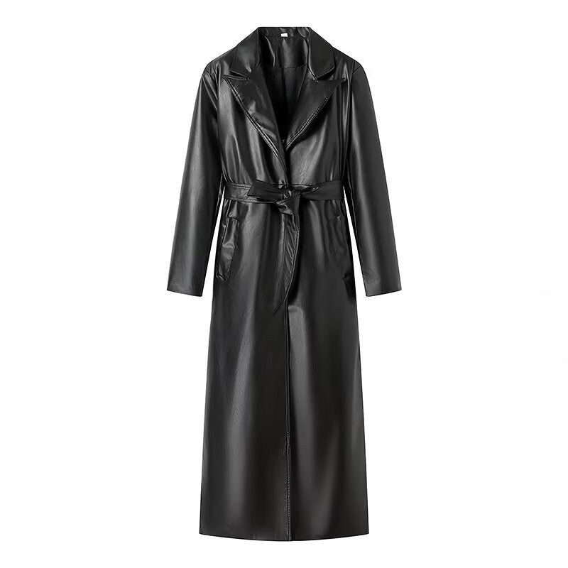 Elke | Women's Belted Elegant Trench Coat in Black