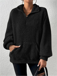 Elke | Women's Cozy Fleece Sweater in Black