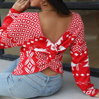 Elke | Women's Sweater in Red