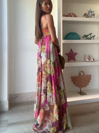 Ellaria | Women's Strapless Floral Wedding Guest Maxi Dress