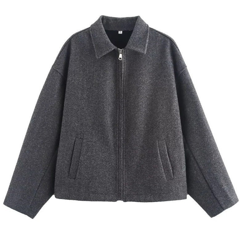 Ellinor | Women's Soft Elegant Jacket in Dark Gray