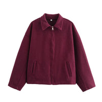 Ellinor | Women's Soft Elegant Jacket in Wine Red
