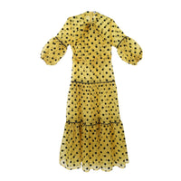 Ellinor | Women's Ruffle Elegant Fashionable Maxi Dress in Yellow
