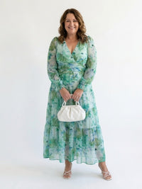 Elloise | Women's V-Neck Floral Wedding Guest Maxi Dress