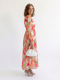 Elloise | Women's V-Neck Floral Wedding Guest Maxi Dress