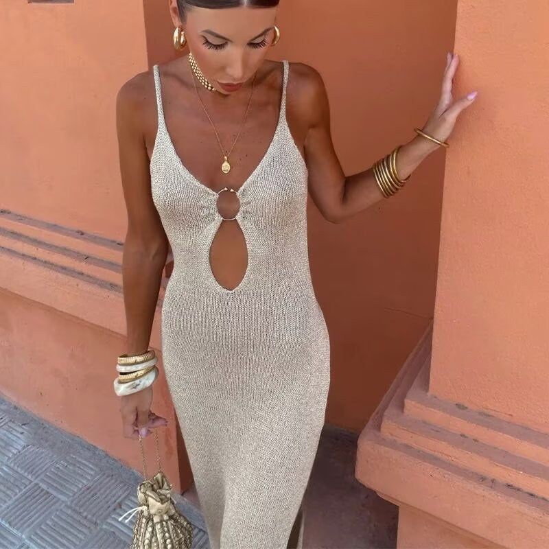 Elmina | Women's V-Neck Maxi Dress