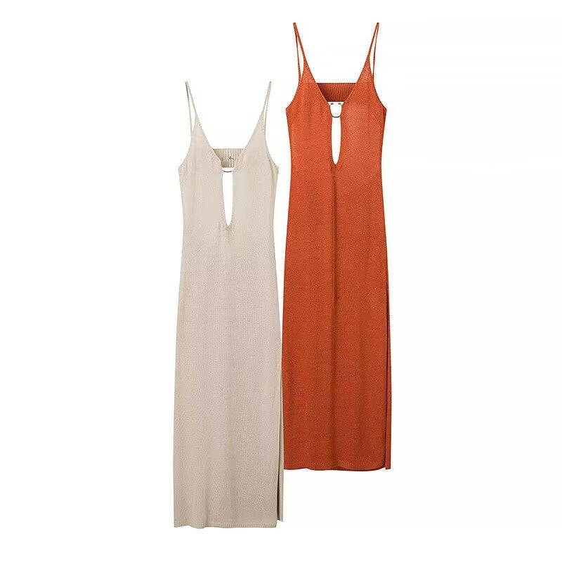 Elmina | Women's V-Neck Maxi Dress