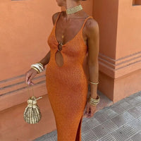 Elmina | Women's V-Neck Maxi Dress