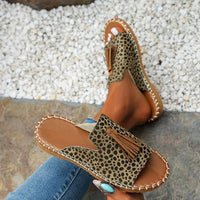 Elodie | Women's Open Toe Tassel Slide Sandals