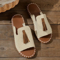 Elodie | Women's Open Toe Tassel Slide Sandals