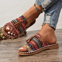 Elodie | Women's Open Toe Tassel Slide Sandals