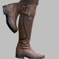 Eloise | Women's Knee-High Leather Boots Buckle Strap