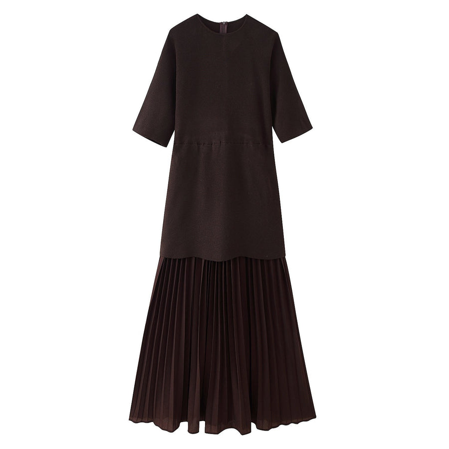 Elowen | Women's Modern Maxi Dress in Brown