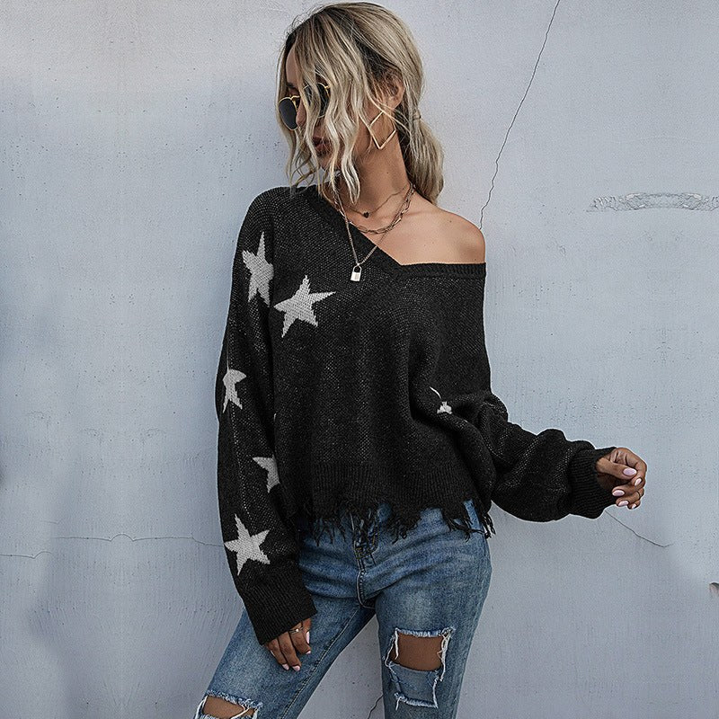 Elvina | Women's Asymmetric Knit Sweater