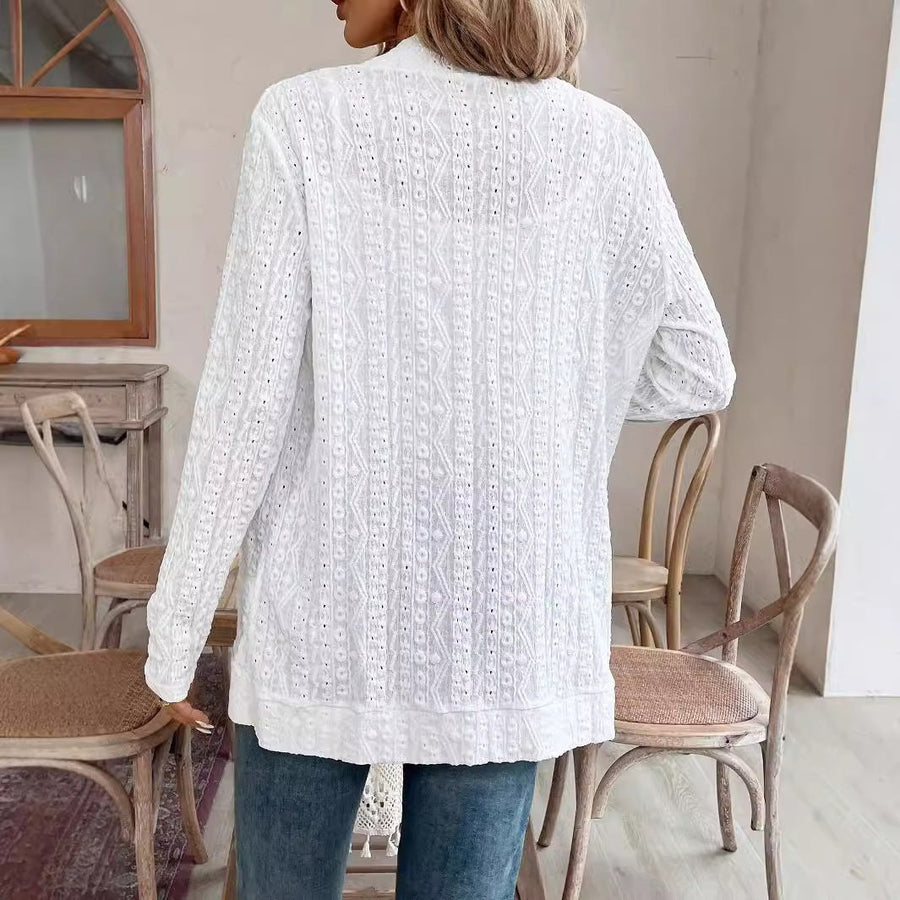 Elvira | Women's Knit Elegant Cardigan in White