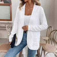 Elvira | Women's Knit Elegant Cardigan in White