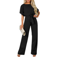 Emeline | Women's Tie Belt Belted Jumpsuit