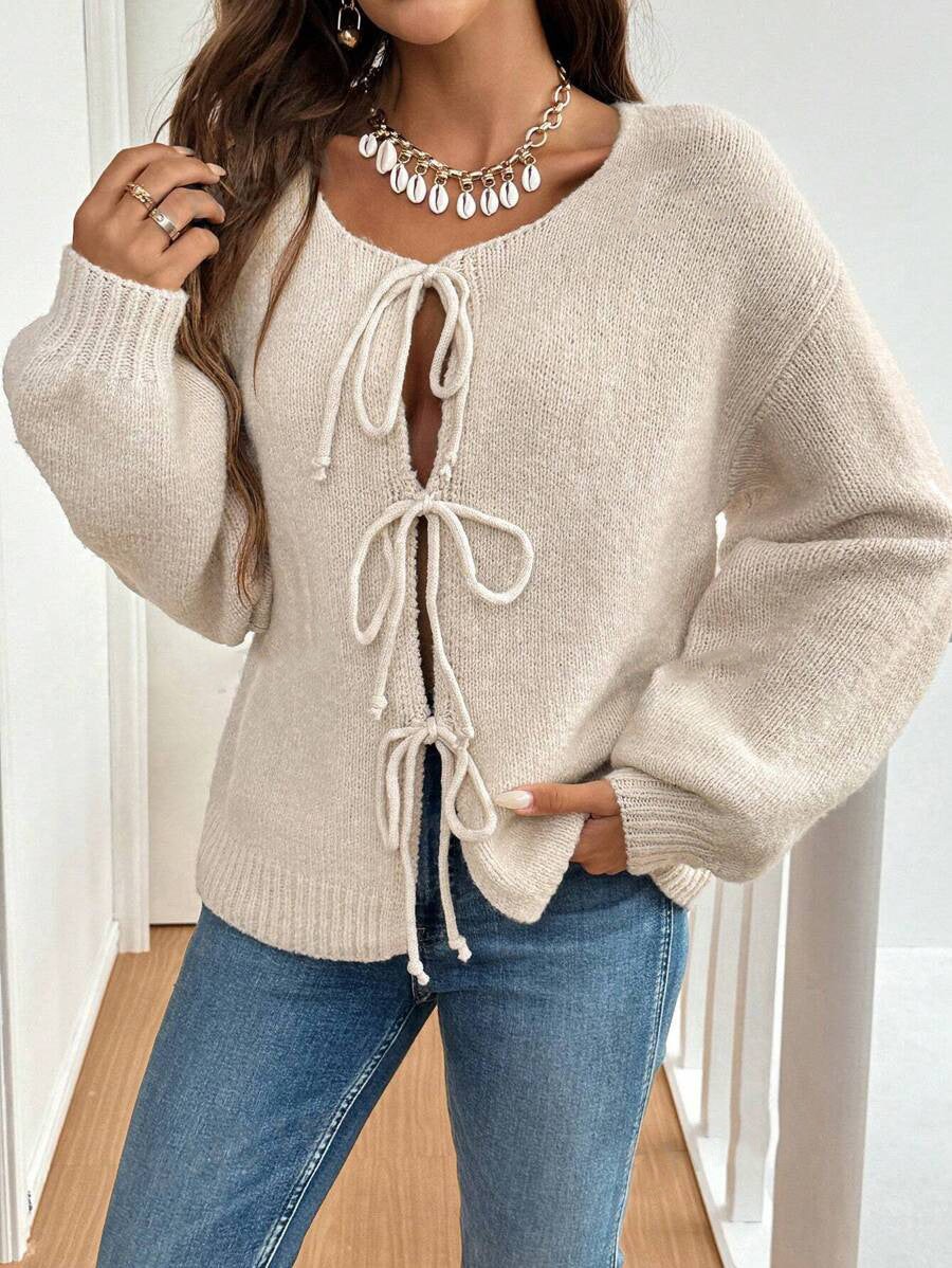 Emerance | Women's Knit Cardigan in Apricot