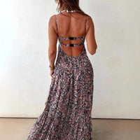 Emmanuelle | Women's Floral Casual Summer Dress in Black