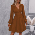 Ermelinda | Women's Puff Sleeve Elegant Wrap Dress