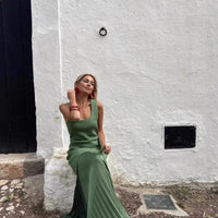 Esclarmonde | Women's Maxi Dress in Green