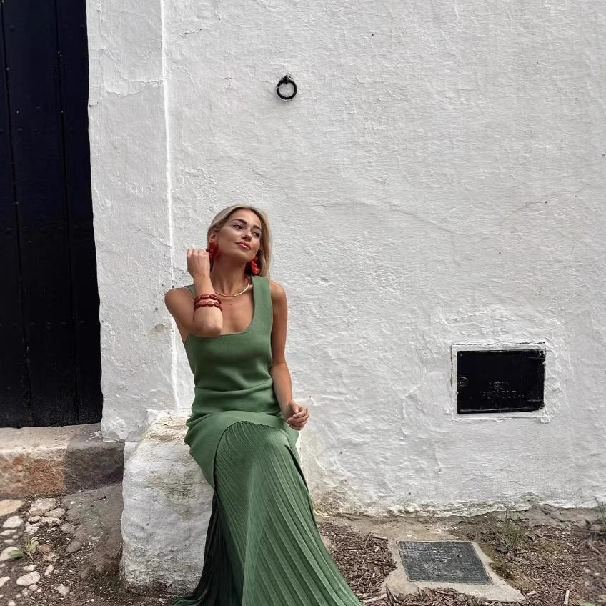 Esclarmonde | Women's Maxi Dress in Green