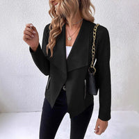 Esme | Women's Zip Asymmetric Pockets Elegant Jacket