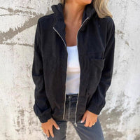 Esme | Women's Zip Corduroy Casual Modern Jacket
